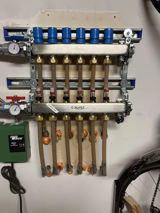 Plumber performing Leak Detection at a residential property in Hubbard